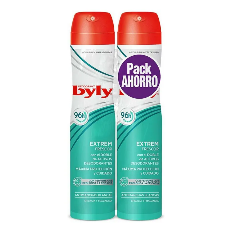 Set deodorant spray, Byly, Extrem Frescor 96 h, unisex, 2 x 200 ml — preț și oferte