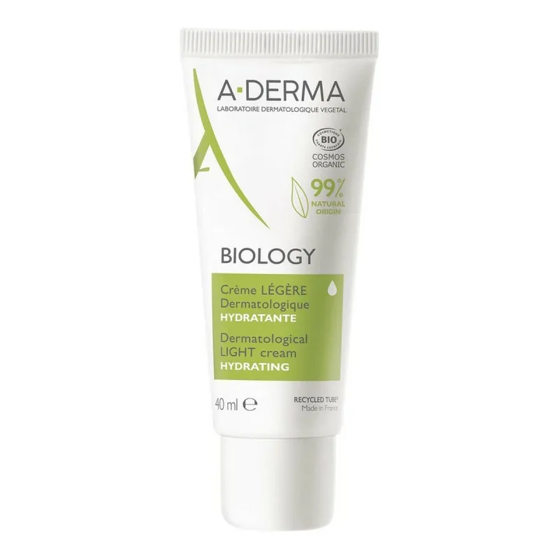 Cremă hidratantă, A-Derma Biology, Light, 40 ml, vegan, fără parfum Crema — preț și oferte