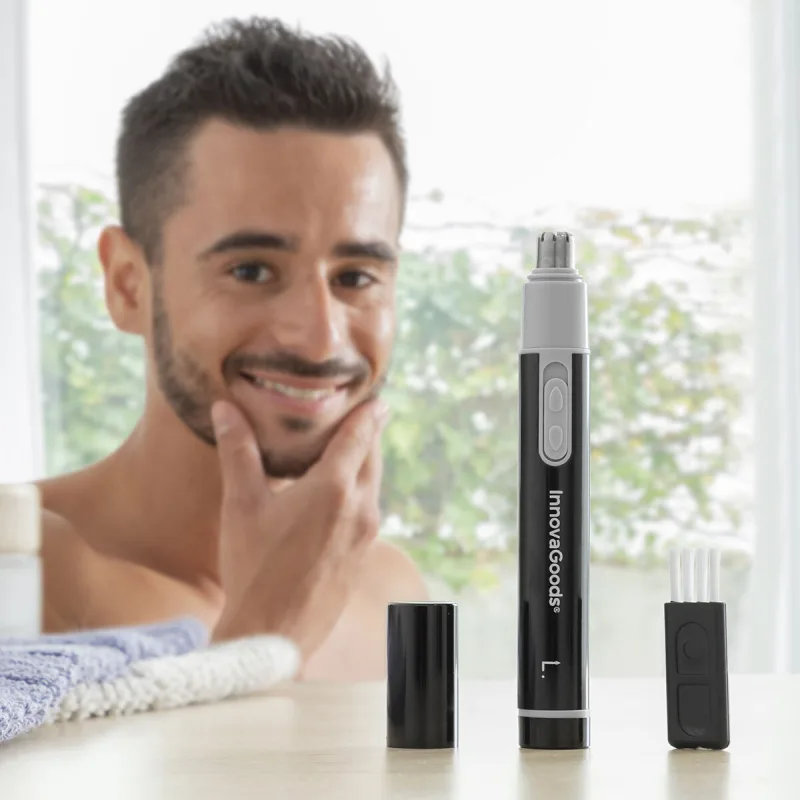 Trimmer păr nas și urechi, VISION TRADING, model ergonomic, negru-gri — preț și oferte