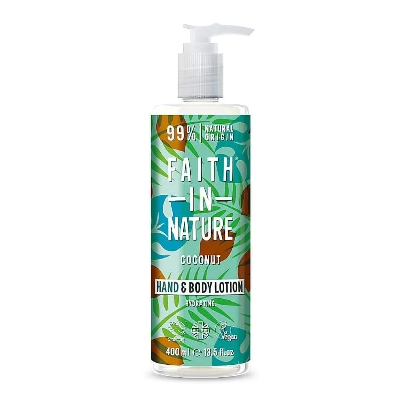 Faith in Nature Lotiune vegana hidratanta pentru corp si maini cu cocos, 400 ml — preț și oferte