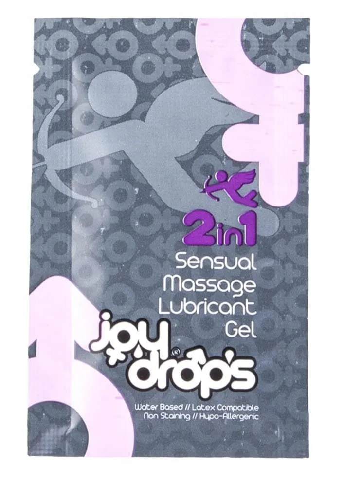 Gel masaj lubrifiant, JoyDrops, 2 in 1, 5ml, cu aromă specifică — preț și oferte