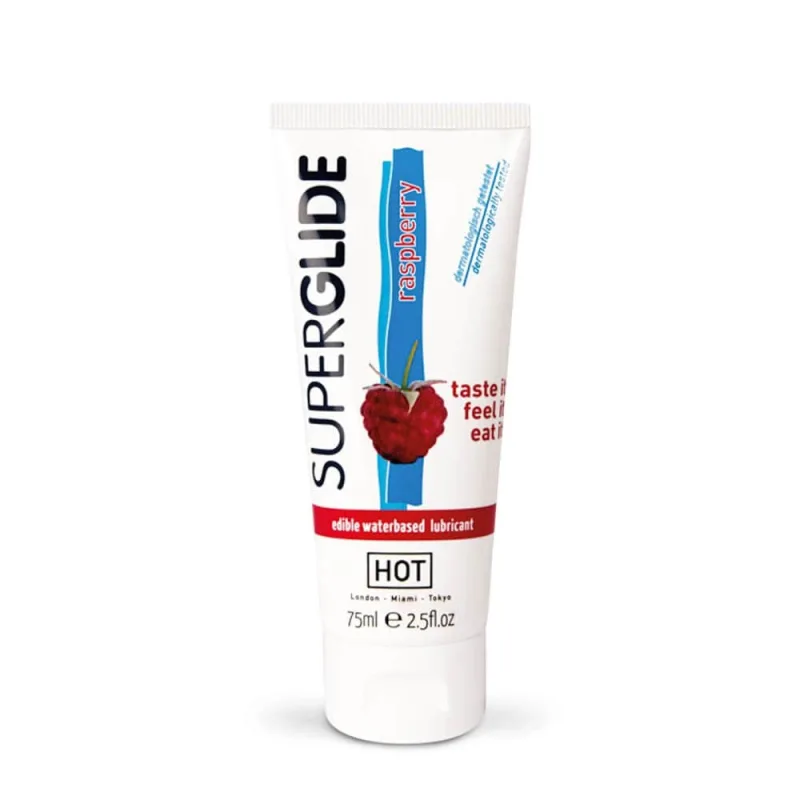 Lubrifiant comestibil, Hot, Superglide, zmeură 75 ml — preț și oferte