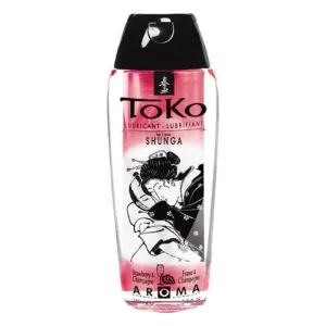 Lubrifiant intim, Shunga, Toko Aroma, căpșuni, 165 ml
