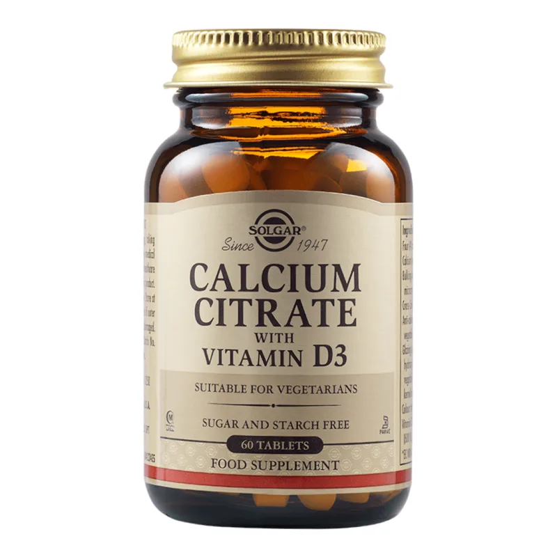 Calciu Citrat cu Vitamina D3, 60 tablete, Solgar — preț și oferte