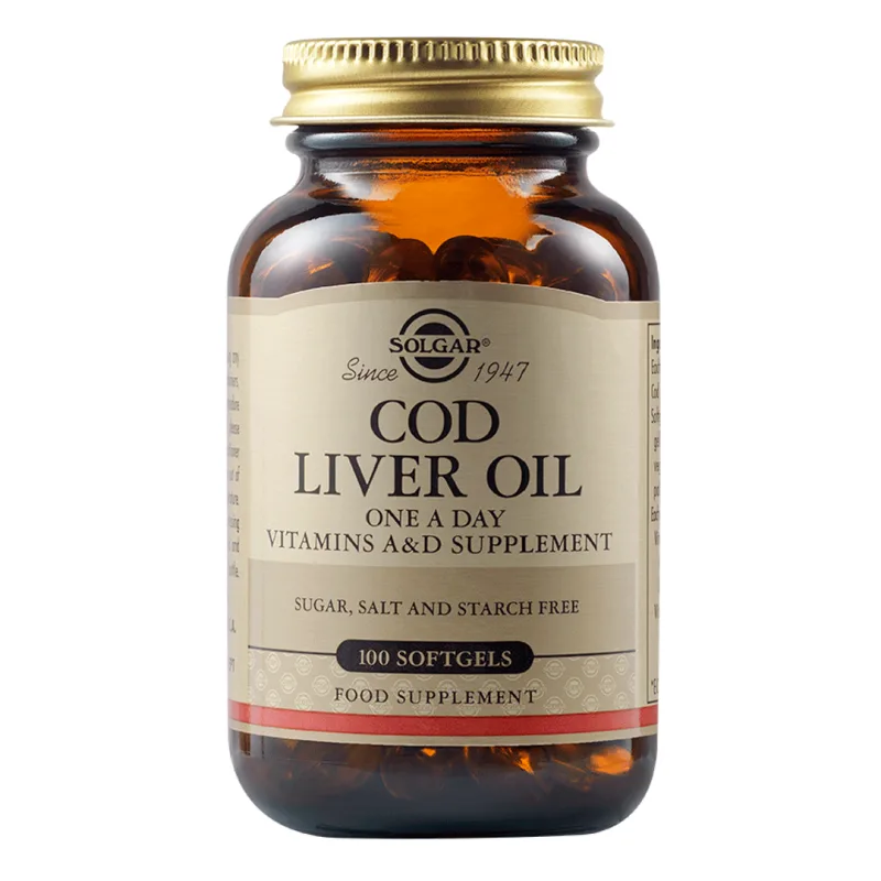Cod Liver Oil, 100 capsule moi, Solgar — preț și oferte