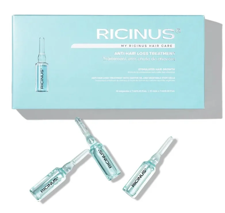 Ricinus Fiole - tratament pentru stoparea caderii parului - 12 fiole — preț și oferte