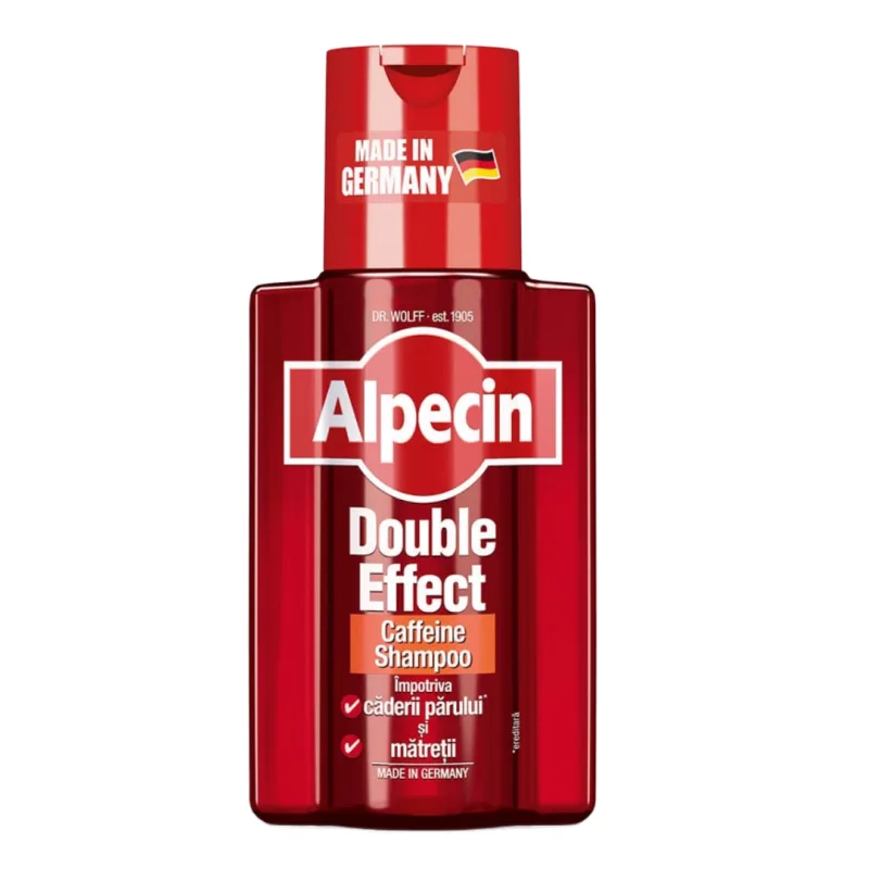 Sampon impotriva caderii parului si a matretii Double Effect Caffeine, 200 ml, Alpecin Dr.Kurt Wolff — preț și oferte