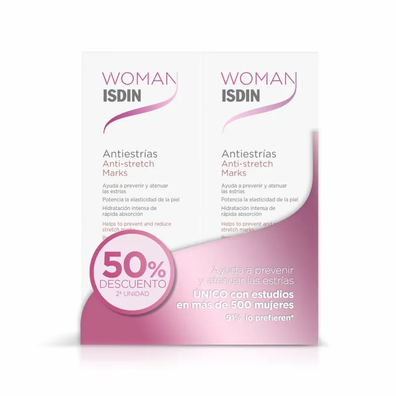 Cremă de Corp Antivergeturi Isdin Woman 2 x 250 ml 250 ml Crema — preț și oferte