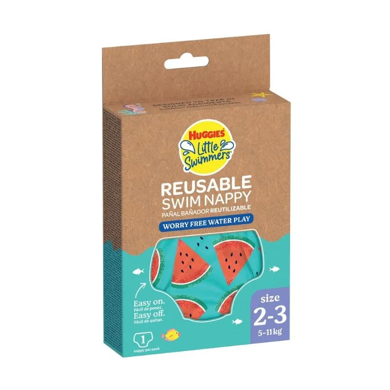 Scutec chilotel baie refolosibil, Watermelon, Nr. 2-3, 5-11kg, 1 bucata, Huggies — preț și oferte