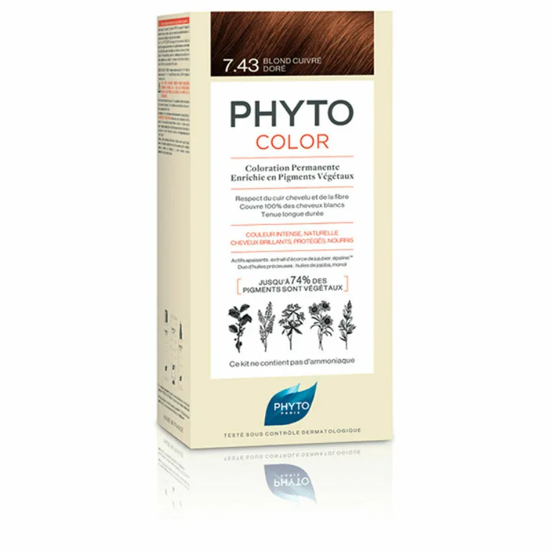 Colorare Permanentă Phyto Paris Phytocolor 7.43-rubio dorado cobrizo Fără amoniac — preț și oferte