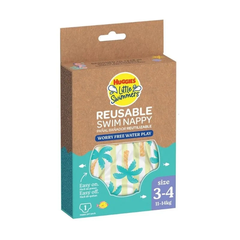 Scutec chilotel baie refolosibil, Tropical, Nr.3-4, 11-14 kg, 1 bucata, Huggies — preț și oferte