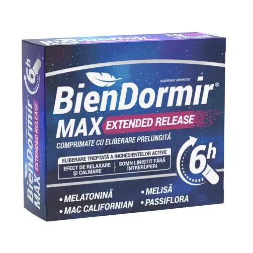BIEN DORMIR MAX EXTENDED RELEASE 30CPR FITERMAN PHARMA — preț și oferte