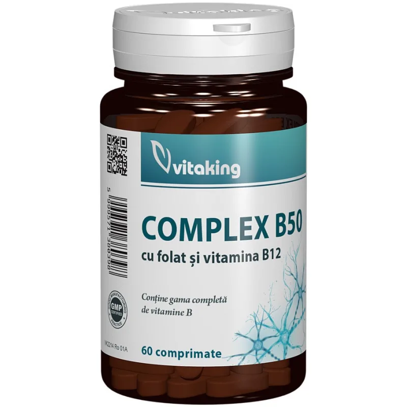 COMPLEX B50 CU FOLAT SI VITAMINA B12 60CPR VITAKING — preț și oferte