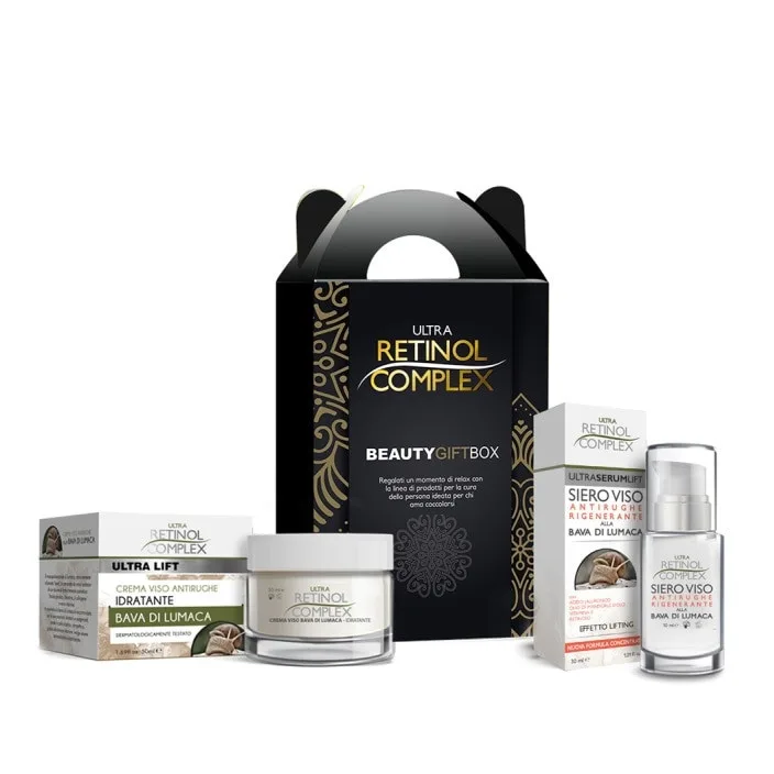 Set ingrijire ten Beauty Box Hidratanta cu extract de melc Retinol Complex, Crema de Fata 50 ml, Ser Facial 30 ml — preț și oferte
