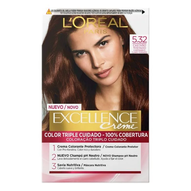 Vopsea Permanentă Excellence L'Oréal Paris Excellence 5.32 192 ml Nº 9.0-rubio muy claro L'OREAL PARIS — preț și oferte
