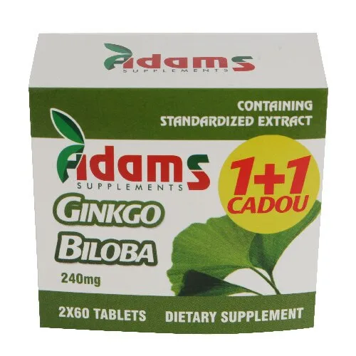 PACHET GINKGO BILOBA 120CPS Adams Supplements — preț și oferte