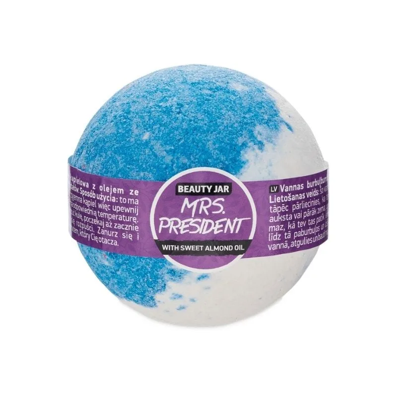 Beauty Jar Bila de baie efervescenta cu ulei de migdale dulci, Mrs. President, 150g — preț și oferte