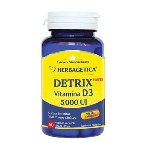 VITAMINA D3 NATURALA 5000UI  60CPS VEGETALE HERBAGETICA — preț și oferte