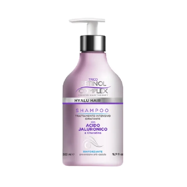 Sampon cu acid hialuronic si keratina, pentru par deshidratat si casant, Trico Retinol Complex, 500 ml — preț și oferte