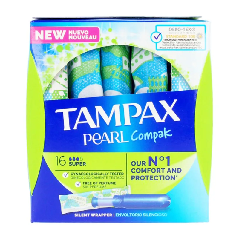 Tampoane Super PEARL Tampax Tampax Pearl Compak (18 uds) 18 uds — preț și oferte