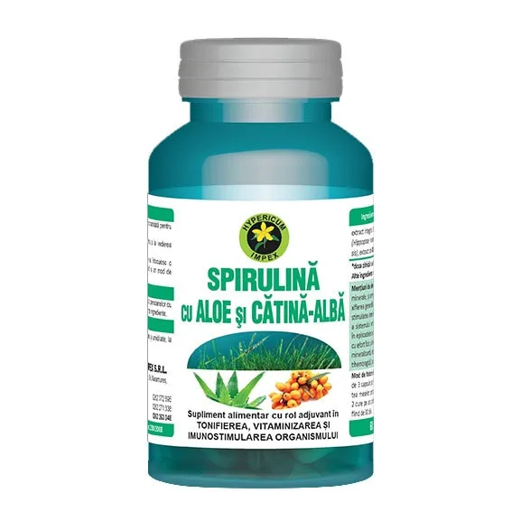 SPIRULINA+ALOE+CATINA 60CPS Hypericum Plant — preț și oferte
