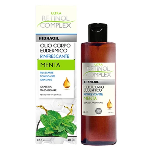 Ulei de masaj cu extract de menta pentru calmarea durerilor de spate sau musculare, Ultra Retinol Complex, 200 ml — preț și oferte