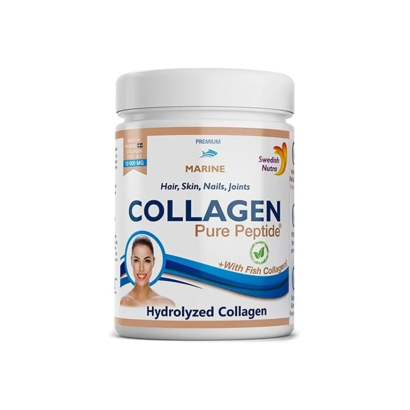 Colagen hidrolizat pulbere Fish 10000mg, Tip 1 si 3, 300g, Swedish Nutra — preț și oferte
