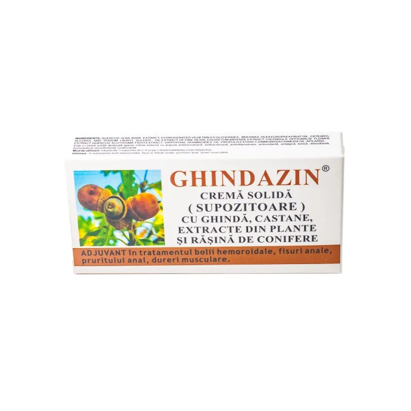 GHINDAZIN SUPOZITOARE 1,5GR*10 ELZIN PLANT — preț și oferte