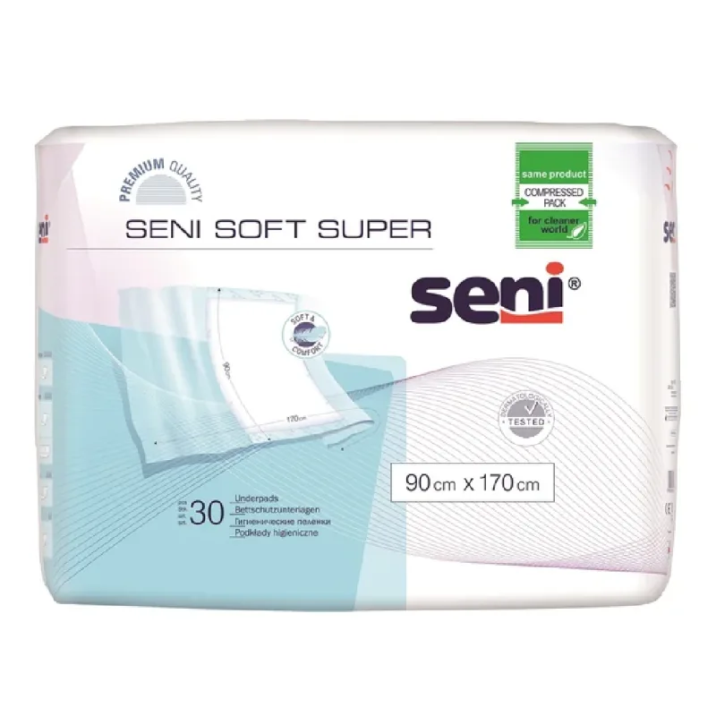 Paturici absorbante pentru pat Soft Super 90*170, 30 bucati, Seni — preț și oferte