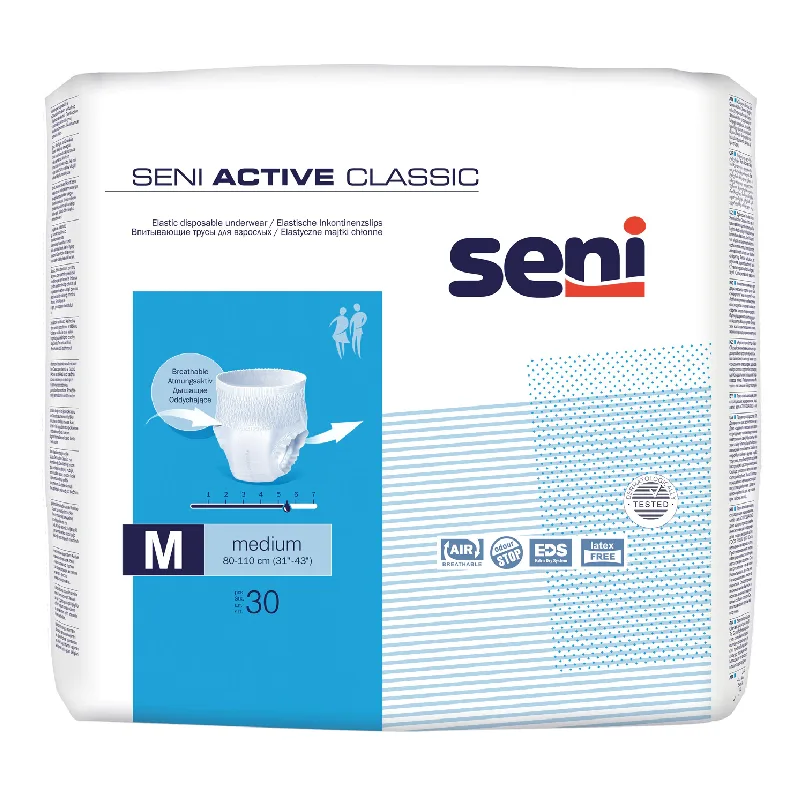 Scutece tip chilot pentru adulti Active Classic Medium, 30 bucati, Seni — preț și oferte