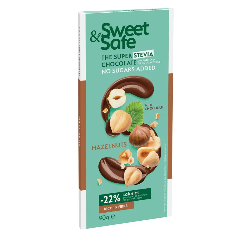 CIOC.LAPTE&ALUNE CU INDULCITOR STEVIE 90GR SWEET&SAFE Sweet&amp;Safe — preț și oferte