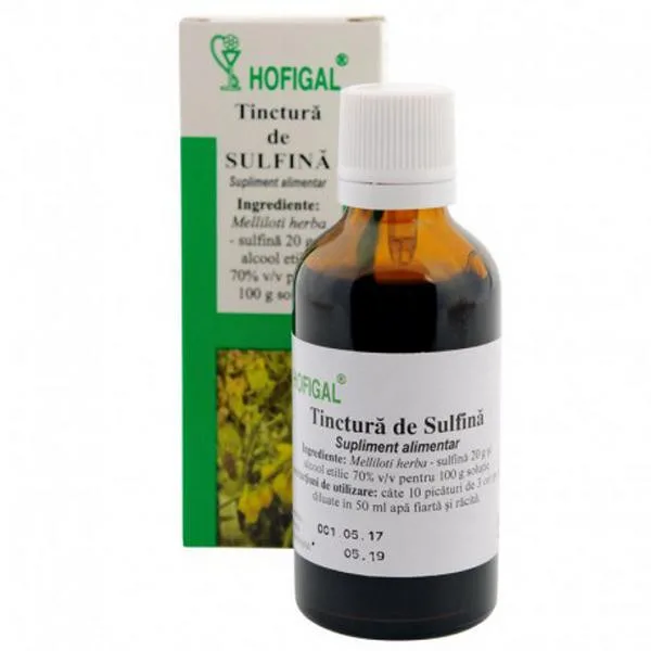 TINCTURA SULFINA 50ML HOFIGAL — preț și oferte