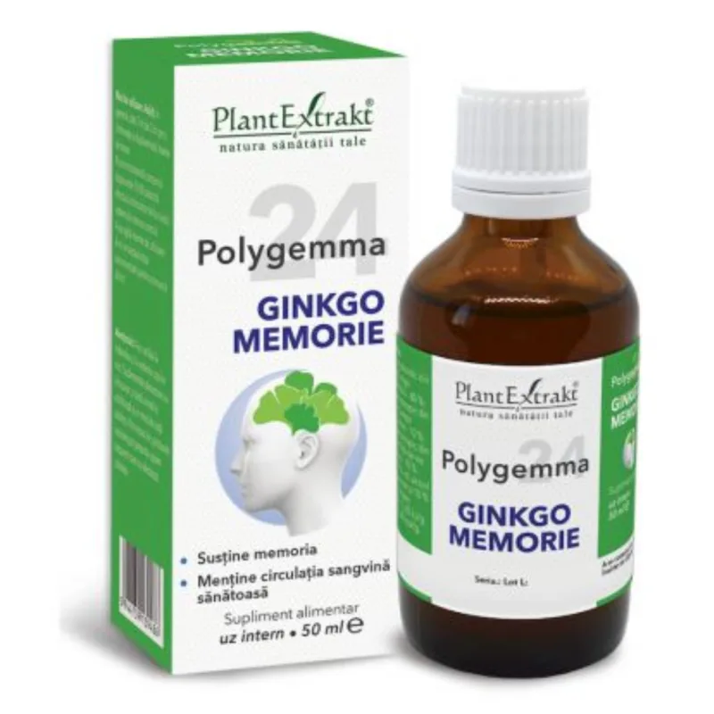 Polygemma 24 Ginkgo Memorie, 50 ml, Plant Extrakt PLANTEXTRAKT — preț și oferte