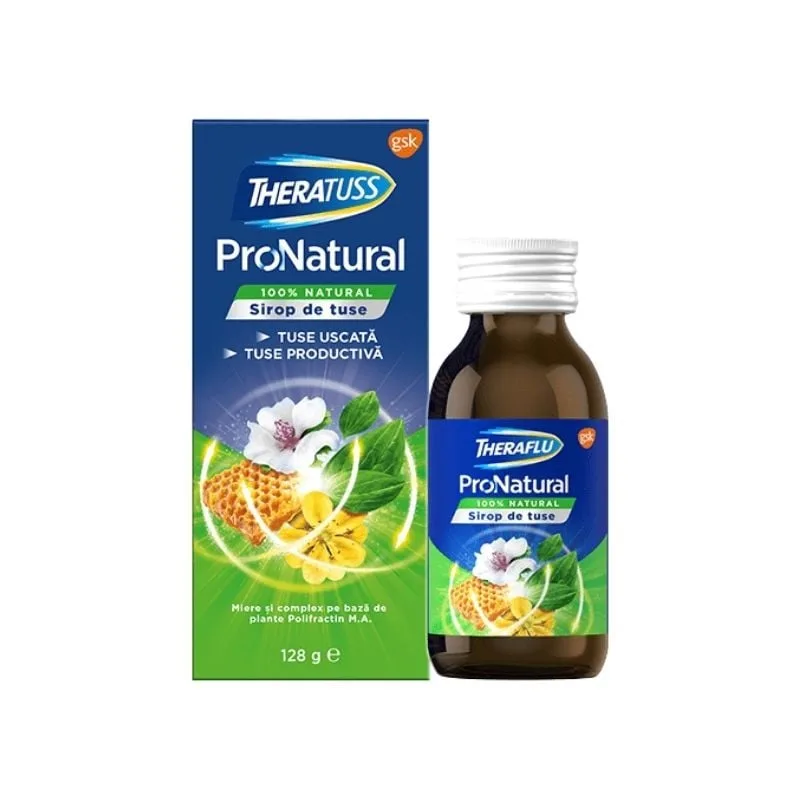 Theratuss ProNatural sirop de tuse, 128g HALEON — preț și oferte