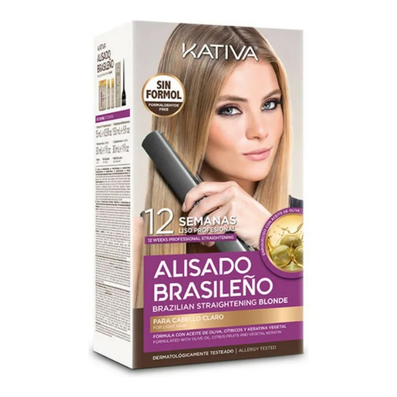 Set de coafor păr drept stil brazilian  Kativa Pro Blonde (6 pcs) — preț și oferte