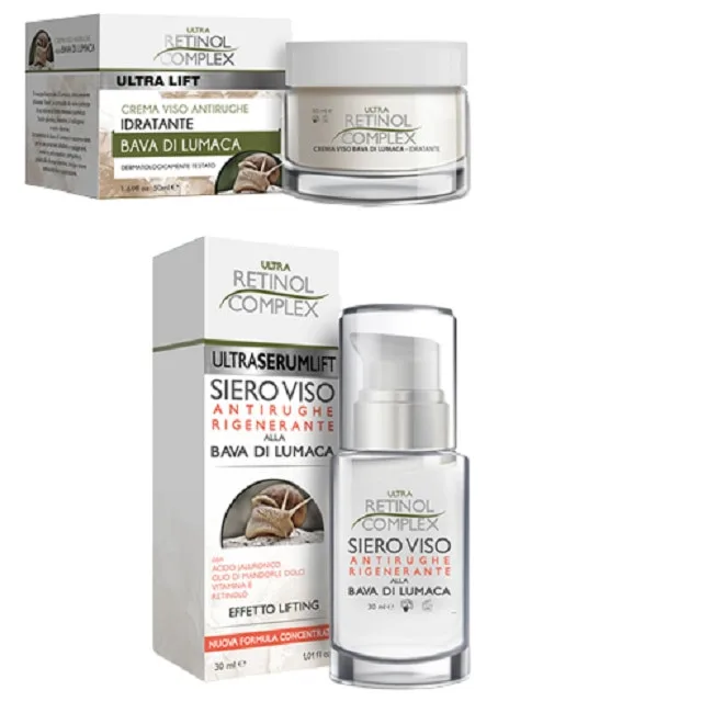 Pachet crema de fata antirid hidratanta cu extract de melc Retinol Complex 50 ml si Ser facial antirid regenerant cu ext... — preț și oferte