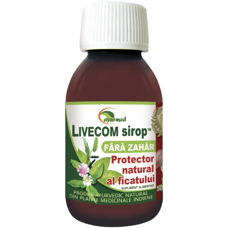 LIVECOM SIROP FARA ZAHAR 100ML AYURMED — preț și oferte