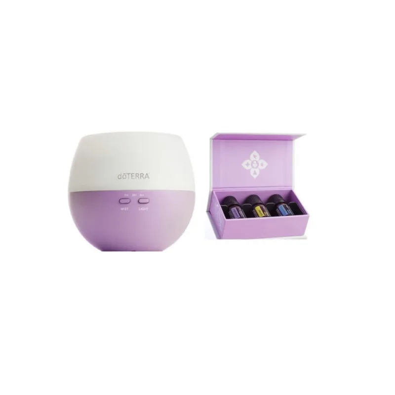 Set Difuzor Petal doTERRA +Intro Kit doTERRA, 3x5ml, menta, lamaie si lavanda+ 1 ulei esential de 10 ml si 1 recipient r... — preț și oferte