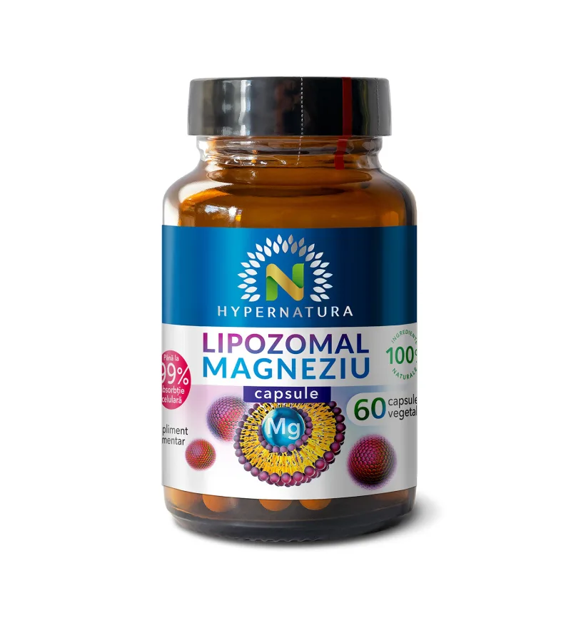 Hypernatura Lipozomal Magneziu - supliment alimentar sub forma de capsule pentru santatatea cardiovasculara a oaselor si muschilor - 60 cps — preț și oferte