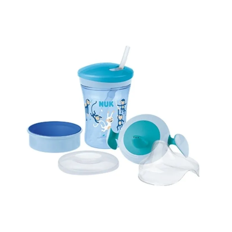 NUK Evolution All In 1, Set Cani invatare, albastru, 6 luni+, 230ml — preț și oferte