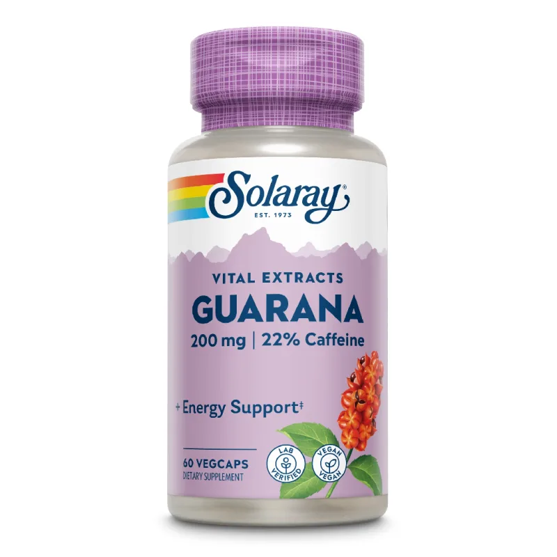 Guarana 200 mg Solaray, 60 capsule, Secom SOLARAY SUA — preț și oferte