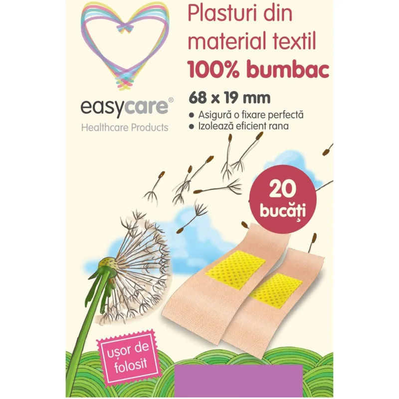 PLASTURI DIN MATERIAL TEXTIL 68X19MM 20BUC/CUTIE EASYCARE — preț și oferte