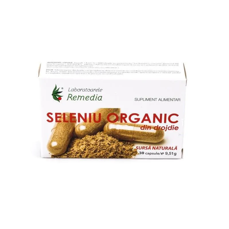 SELENIU ORGANIC 200MCG 30CPS Laboratoarele Remedia — preț și oferte