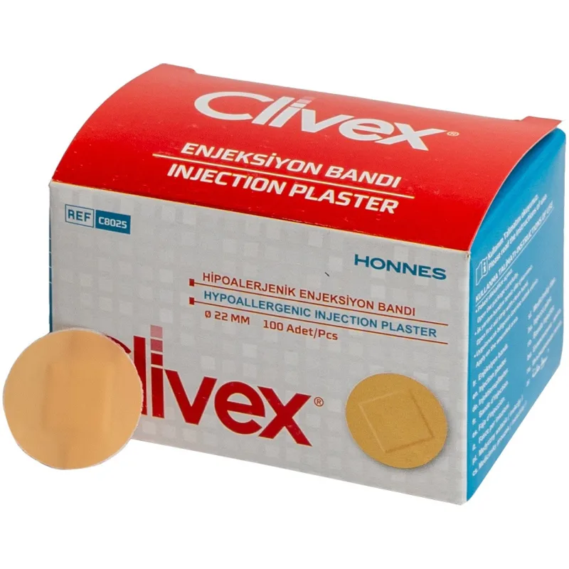 PLASTURI ROTUNZI HIPOALERG.25MM 100BUC/CUTIE CLIVEX — preț și oferte