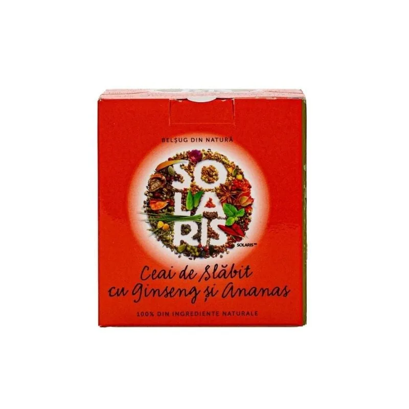 Ceai de slabit cu ginseng si ananas, 20 doze, Solaris — preț și oferte