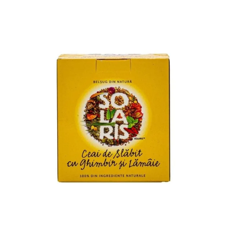Ceai de slabit cu ghimbir si lamaie, 20 plicuri, Solaris — preț și oferte