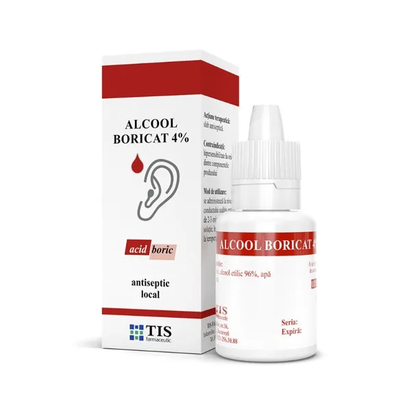 ALCOOL BORICAT 4% 15ML OEM — preț și oferte
