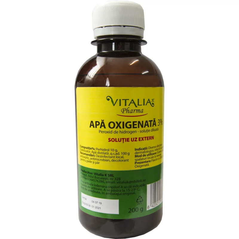 APA OXIGENATA 3% 200GR Vitalia Pharma — preț și oferte