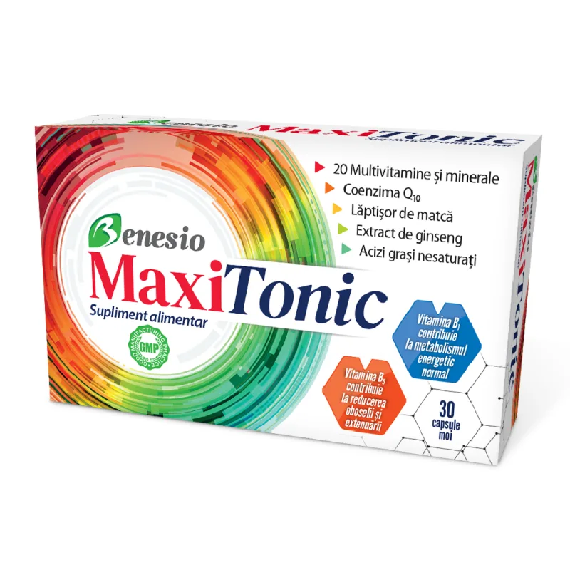 MaxiTonic, 30 capsule moi, Benesio — preț și oferte
