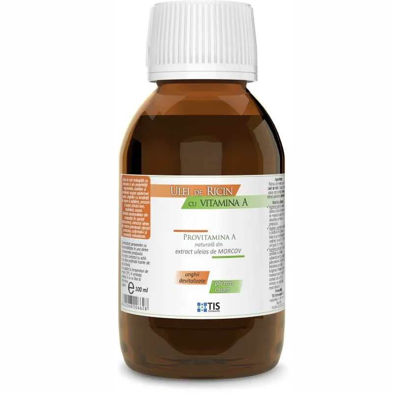 ULEI DE RICIN CU VITAMINA A 100ML TIS FARMACEUTIC — preț și oferte